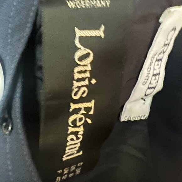 VTG Louis Féraud Paris x Creeds Toronto Navy Button Front Longline Jacket Dress - Picture 12 of 12